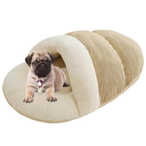 Lifetips パグ(Pug) ペットベッド 犬猫兼用 冬用 寝袋型 ふわふわ クッション 保温 防寒 洗える 小型犬 中型犬 室内 おしゃれ 北欧風 ソファ ハウス 快眠グッズ 抱っこ感覚 多頭飼い対応 寝具 抗菌 防臭 速乾 低アレルゲン 軽量 省ス