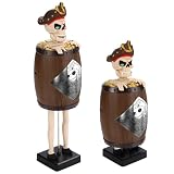 SOMGEM Halloween Toys Gag Gifts for Men, Weird Pirate Captain in The Wooden Barrel Case for Party Home Decor, Prankster Stuff for Adults, Funny Halloween Gifts for Men/Women