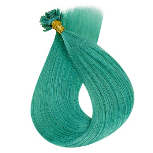 Prebonded U Tip Hair Extension Teal Color 18 Inch Remy Fusion Tip Hair Extension Nail Hair Extension 25g Keratin Fusion U Tip Hair Real Extension
