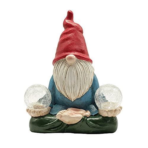 VanFty Garten-Gnome Statuen Outdoor Decor - LED Harz Gnome Figur mit Solarlichter Wasserdicht Außenhof Dekorationen für Terrasse, Garten, Rasen, Verzierung Geschenk Cover