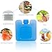 4Pcs Cooler Shock Ice Packs 2.8x2.8x1.2 Reusable Portable Blue Ice Blocks for Cooler for Keeping Food Beverages Cold 4pcs Box Air Conditioning Fan Crystal Box..