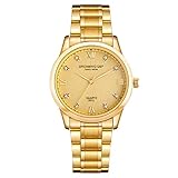 IP Plating Steel Roman Numeral Gold Dial with Rhinestones Men's Wrist Watches for Man (Model:fq003)