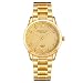 IP Plating Steel Roman Numeral Gold Dial with Rhinestones Men's Wrist Watches for Man (Model:fq003)