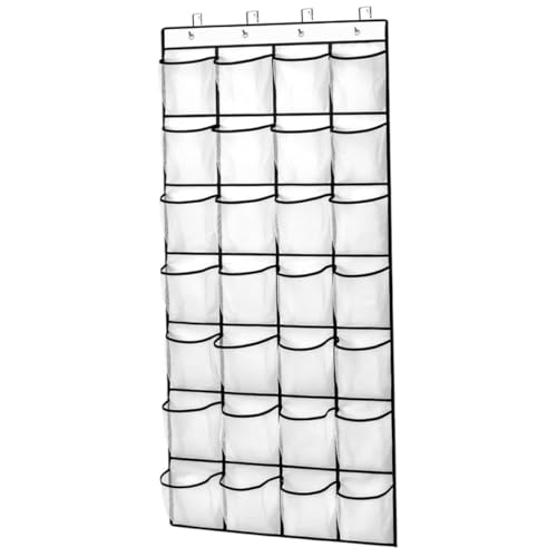 TOGEVAL 1set Over The Door Storage Organizer Bag Multi-Tier Hanging Storage for Shoes Hats Household Items Transparent Mesh Design for Easy Visibility for Home Office School