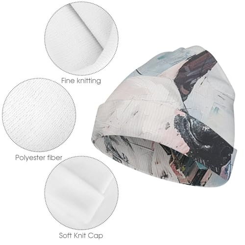 Capybara Cartoons and Daisy FlowerChildren's Polyester Knitted Hat, Easy to Travel4