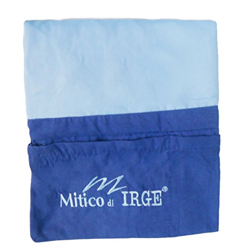 Telo Lettino Mare in Microfibra con Tasche Laterali, Elastici Antiscivolo e Cuscino Gonfiabile IRGE (Celeste)