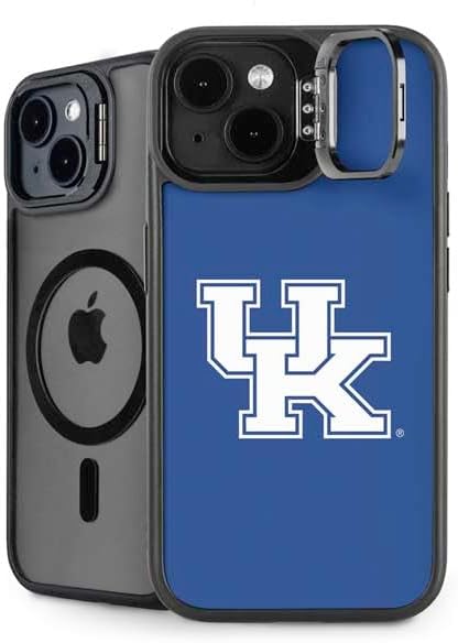 Skinit Kickstand Phone Case Compatible with iPhone 15 - Officially Licensed University of Kentucky UK on Blue Design