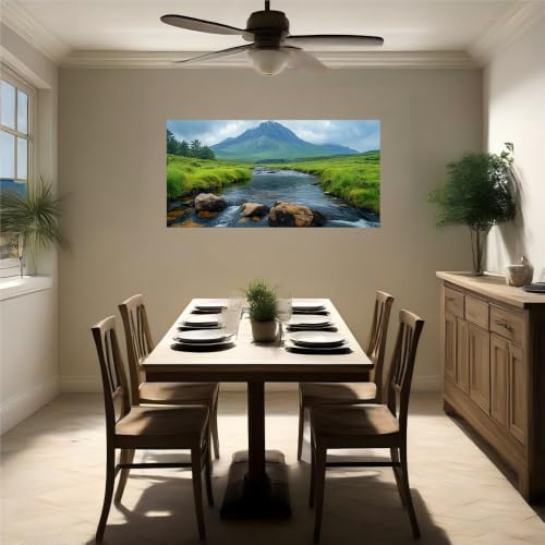 Vinilo autoadhesivo extraíble paisaje de arroyos mural impermeable de 100x70 cm 5