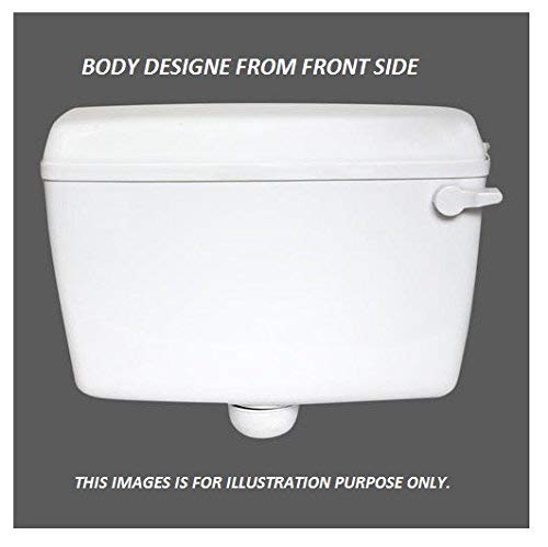 Shri ji Toilet Flush Tank Slim and Stylish Single Flush Tank Flushing Cistern 10 Liters Capacity PVC (Antique Quality-White) (Pack of 1) 2