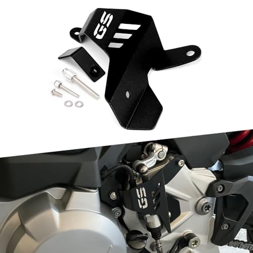 Modeer Für F850GS Adventure F750GS 2018-2024 Motorradzubehör CNC Aluminium Schutzabdeckung für Schalthebel F 850GS 750GS 850 750 GS ADV F850GSA Schnellschaltschutz (Schwarz)