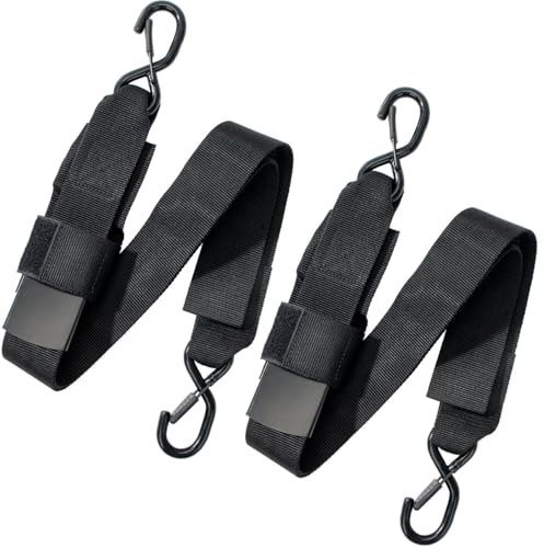 Boat Trailer Tie Down Straps for Yamaha Watercraft PWC, 2 Inch x 48 Inch Adjustable Boat Trailer Transom Straps with Hooks for Trailing, Boating & Jet Ski, Replaces SBT-TRNSM-TD-08 (1 Pair)