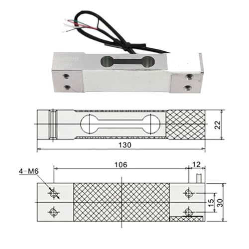 Cellule de charge balance a plateforme et capteur de poids aluminium micro 3kg - 6