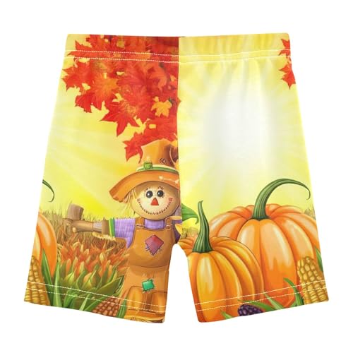 Under Dress Shorts Funny Cotton Toddler Girl Biker Shorts 4t Summer Clothes Autumn Harvest Pumpkins2