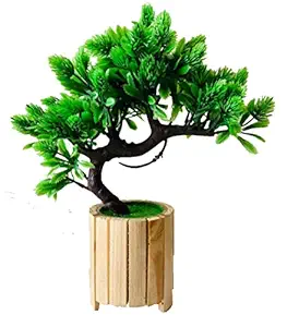 HYPERBOLES Artificial Bonsai Plant Faux Plants Indoor Small Fake Plants Decor with Pot for Home Table Office Desk Bathroom Shelf Bedroom Living Room Farmhouse Decoration - 10 Inch