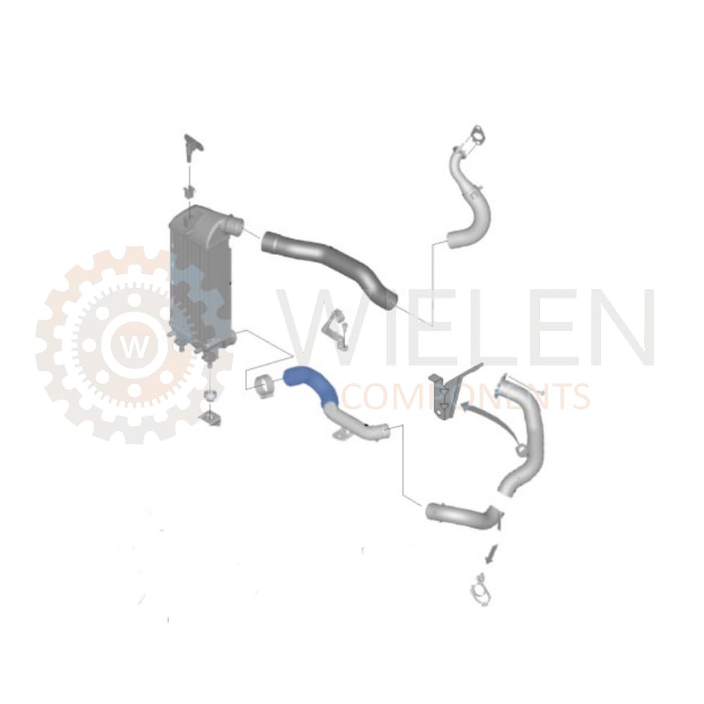 WIELEN COMPATIBILE CON MANICOTTO INTERCOOLER TUBO TURBO ARIA PER FORD KA 1.3 1541421 1729037