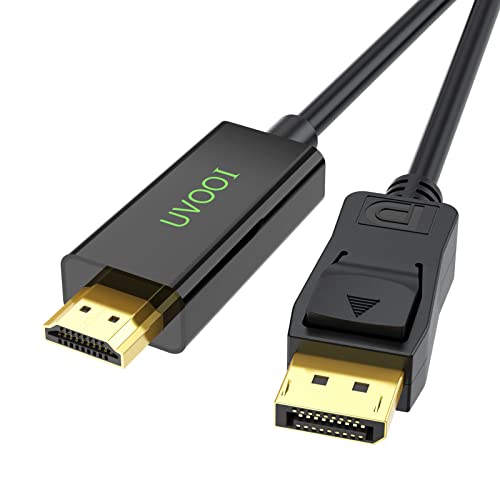 Displayport To Hdmi Hdtv Cable 3 Feet, Display Port Dp To Hdmi Cable Male To Male Adapter 1080P Support Video And Audio - Gold-Plated #TOP5
