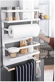 Kitchen Rack - Magnetic Fridge Organizer - 18.1x11.8x4.4 INCH - Paper Towel Holder