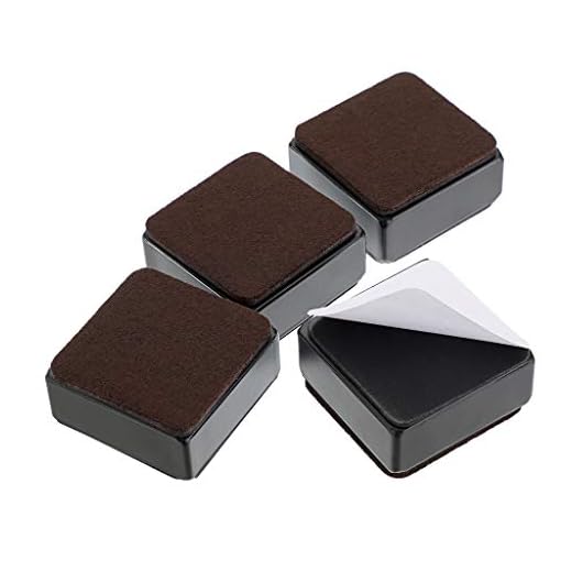 OwnMy 4PCS Square Bed Risers Self-Adhesive Carbon Steel Solid Metal Steel Furniture Risers Lifters 2.4 Inch, Bed Lifts Add Height of 1-3/16" for Bed Table Chair Sofa Desk Couch Heavy Furniture (Black)