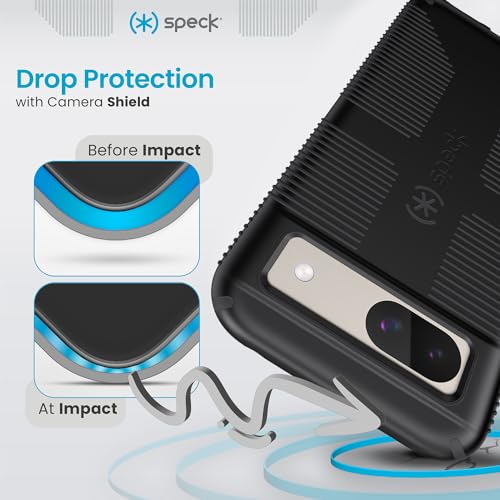 Speck Google Pixel 8a Phone Case - Impacthero Grip, Dual Protective Layer Phone Case with 8-Foot Drop Protection - No Slip Grips, Anti-Scratch, Sleek, Durable & Pocket-Friendly (Black/Shadow) - image 3