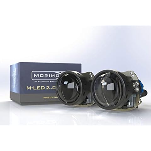 Morimoto BI LED Projector, M LED Stage III, Universal Projector Lens for Custom Automotive Retrofits, RHD Beam Pattern with ECE Cutoff, Lowbeam & Highbeam Upgrade, Ultra bright (1x PR353) Cover