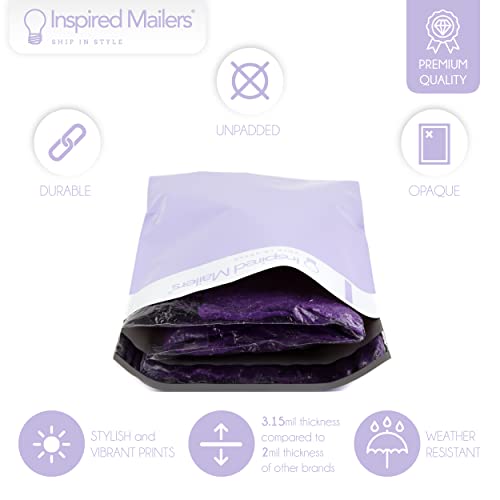 Image of Inspired Mailers - Poly Mailers 6x9 - 20 Pack - Lavender Purple Poly Mailers - Package Envelopes - 6x9 Poly Mailers Poly Bags - Packaging Bags - Poly Mailer 6x9