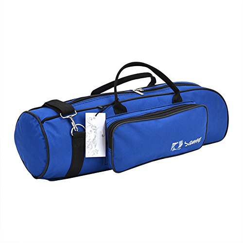 Trumpet Gig Bag 600D Water-resistant Oxford Cloth Adjustable Strap with Pocket 5mm Cotton Padded (Blue)
