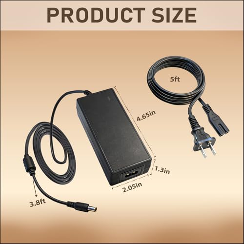 SMSZQR 24V AC Power Adapter Cord for Samsung Soundbar Compatible with Samsung Soundbar HW-KM45 HW-KM45C HW-KM55 HW-KM55C HW-KM47 HW-KM47C HW-KM57 HW-KM57C HWJ550 HW-J551 HW-K650 HW-K651 Charger Supply