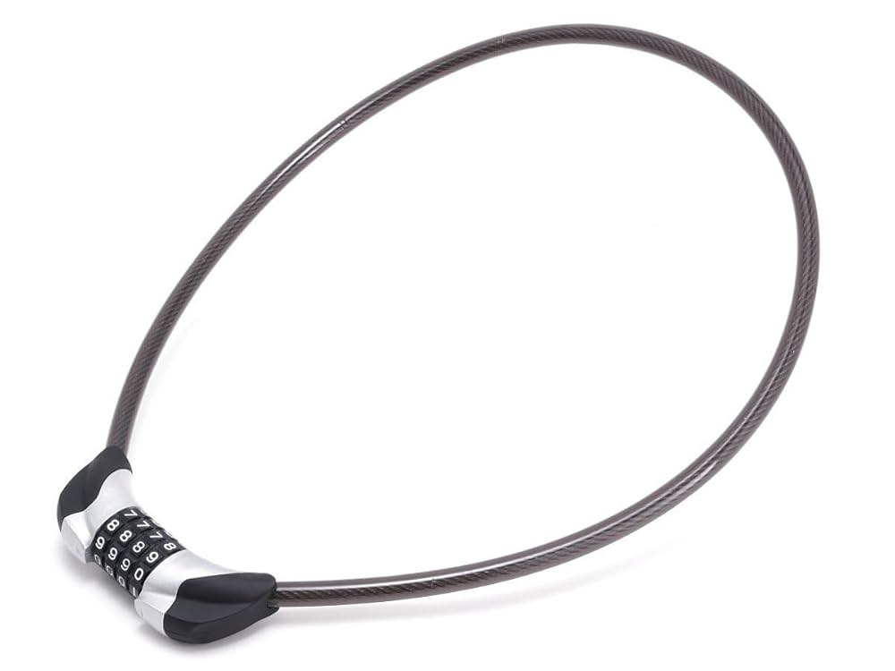 Amazon | サギサカ 4桁ダイヤルワイヤーロック ブラック 太さφ10