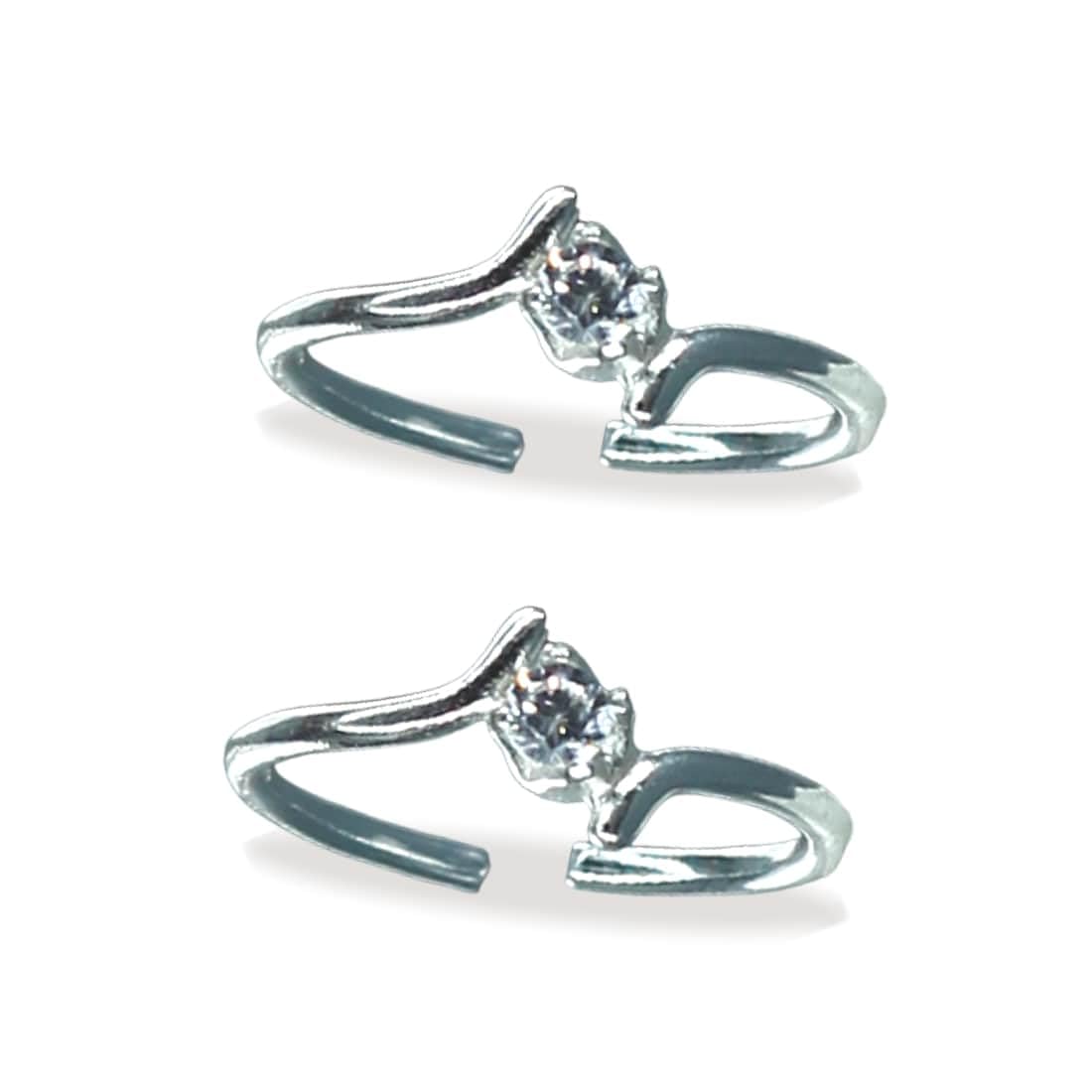 taraash 925 Sterling Silver Cubic Zirconia Toe Ring for Women-picture-16