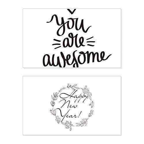 Tarjeta conmemorativa de Año Nuevo con texto You Are Awesome en inglés