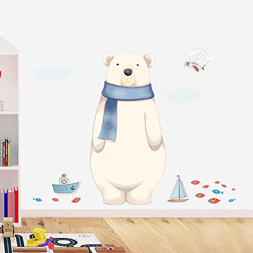 Vinilos decorativos de oso polar náutico Achang para habitaciones infantiles miniatura 5