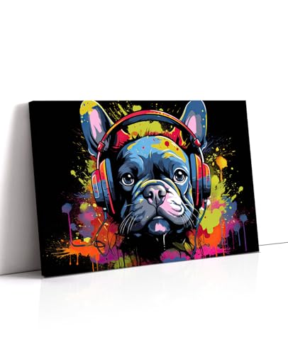 French Bulldog Wall Art Dog Wall Decor Black Poster Canvas Prints...