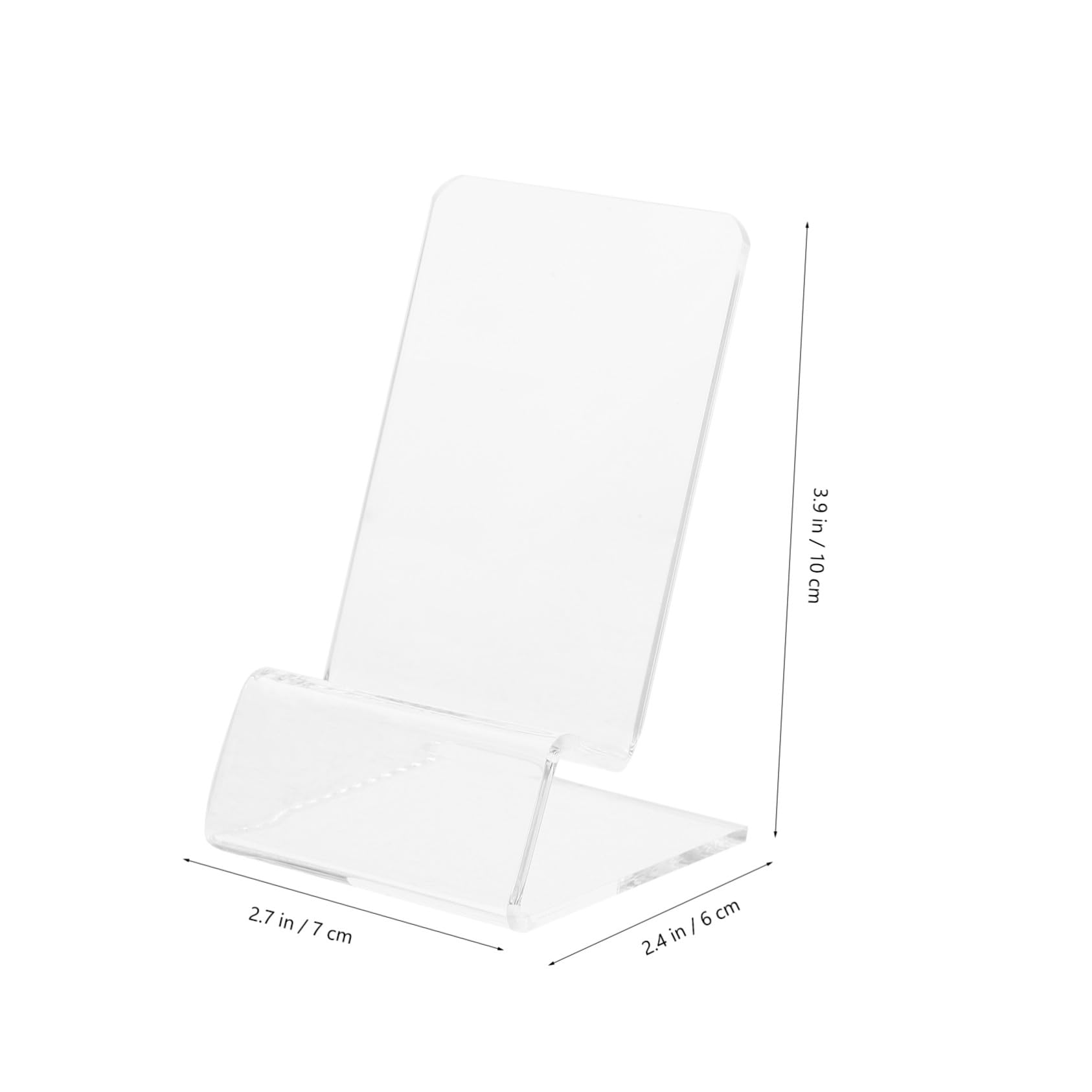 Kisangel Supporti per Telefono da Scrivania in Acrilico 10 Pezzi per Ufficio e Casa, Porta Cellulare da Tavolo Salvaspazio per Esposizione e Ricarica Comoda