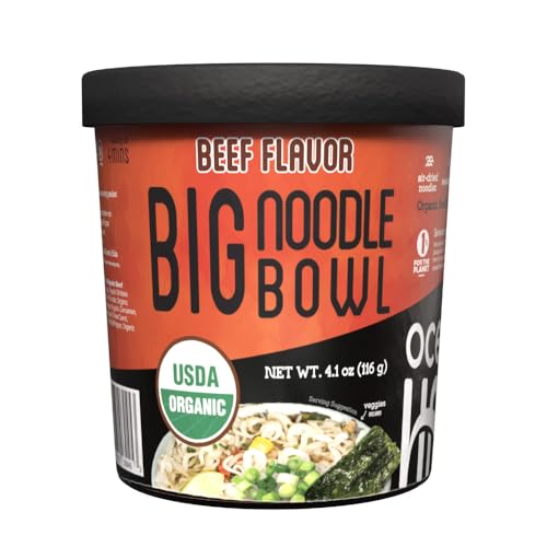 Ocean's Halo, Organic Beef Flavor Big Noodle Bowl, 4.02 Ounce image 4