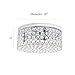 Elegant Designs FM1003-CHR Elipse Crystal 12 Inch Modern Metal 2 Light Round Ceiling Flush Mount Fixture, Chrome