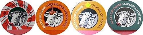 Silly Cow Farms Sampler Pack of Hot Chocolate 16.9oz Glass Jar (Pack of 4 Different Flavors) Select Variety Pack Below (Seasonal Sampler Pack #3 - Chocolate Peppermint Chocolate Pumpkin Spice Marshmallow Swirl & Chocolate Maple)