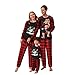 Produktbild Weihnachts Familien Schlafanzug Winter Pyjamas Set Schönes Schlafshirt Oberteil mit Hirsch Aufdurck Karierte Hose Baumwolle Schlafanzüge Hausanzug Sleepwear für Eltern Kinder