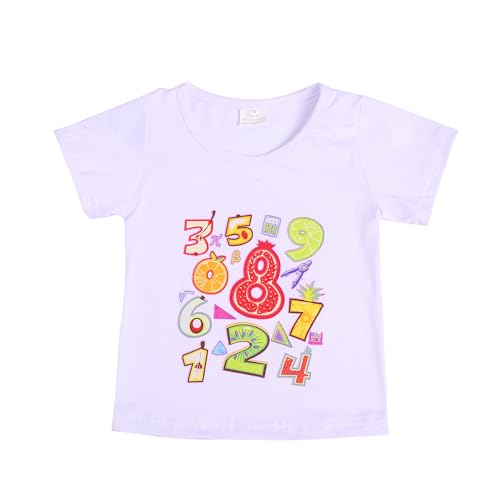 Image of Toddler Girls Back to School Pencil Outfits Set Ruffle T-Shirt Dress and Pants Outfit Set 3-8Years
