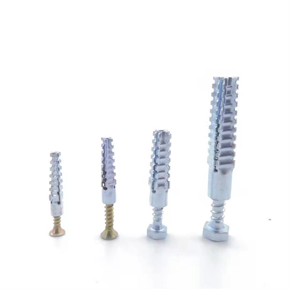 Juego de tacos y tornillos de pared, Expansión dentada Anclaje de pared sólida Pernos de pared seca de hormigón for tornillo Reemplace la edad Tapones de plástico Anclajes Tubo Espiga Pernos de anclaj