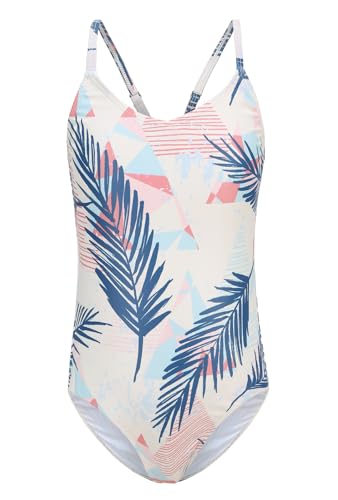 Image of Girls One Piece Swimsuits Hawaiian Floral Bathing Suit for Kids Adjustable Straps Swimwear 3-16 Years