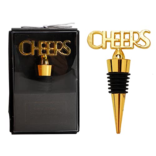 Tokerut Cheers Wine Stopper For Party Supplies Gold Wine Stopper Decorative Cheers Wine Stopper Unique Wine Stoppers Champaign Stoppers Wine Sealer Caps Champagne Preserver Wine Bottle Seal Plug cover