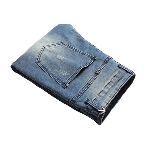 Mens Ripped Jeans with Straight Leg Stylish and Casual Essentials Pants for Trendy,Comfortable Look3