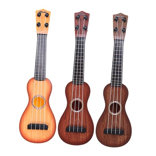 FAVOMOTO 2 Pçs Ukulele Guitarra Mini Quatro Amarelo Com Tamanho De Jogo Musical Crianças Instrumento
