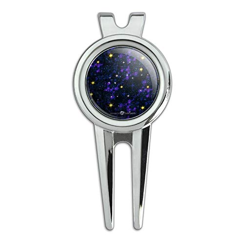 GRAPHICS & MORE Stars Shine Space Galaxies Pattern Golf Divot Repair Tool and Ball Marker