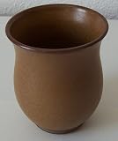 Töpferei Annett Fischer Becher bauchig handgetöpfert Höhe 9 cm (Braun)