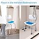 Duschstuhl – Verstellbarer Duschsitz für Senioren & Menschen mit Behinderung | rutschfest & Stabil | Ideal für Badewanne & Dusche (Grau)