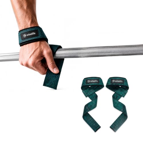 Image of WiseLife Weight Lifting Straps | Gym Wrist Support Straps for Deadlifts, Pull-Ups & Strength Training | Heavy Duty Cotton Lifting Straps for Men & Women