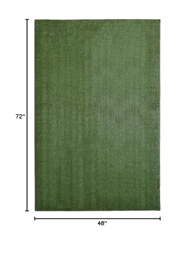 iCustomRug Synthetic Grass Rug – 4x6ft Lawn Green Turf Carpet for Patios, Yards, Boats, Camping – Indoor/Outdoor Use