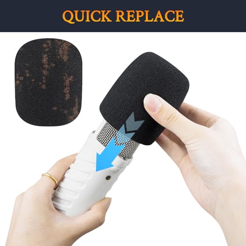 SOULWIT-2Pcs-Microphones-Pop-Filter-for-Rode-Podcaster-Protective-Mic-Cover-Windscreen-Foam