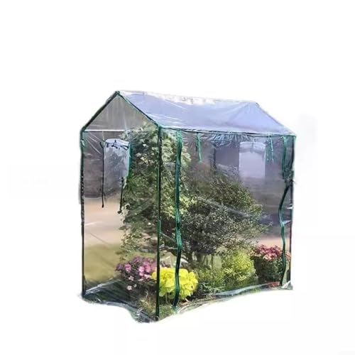 Invernadero portátil con puerta enrollable, invernadero de tomate con cubierta reforzada y marco para jardineros domésticos y aficionados (130 x 90 x 150 cm)